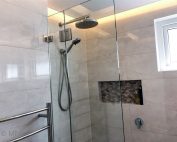 shower recess with shadow lighting